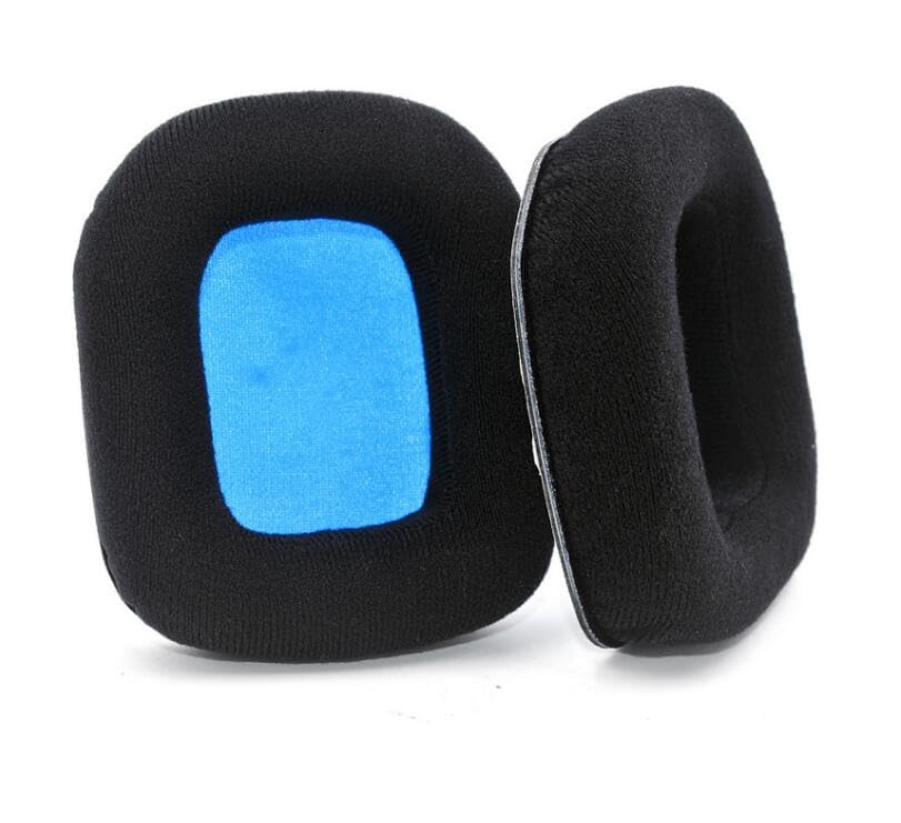 Coyktonty Replacement Earpads for Logitech Astro A20 Headphones Earmuff Earphone Sleeve Headset (Black Blue Mesh)