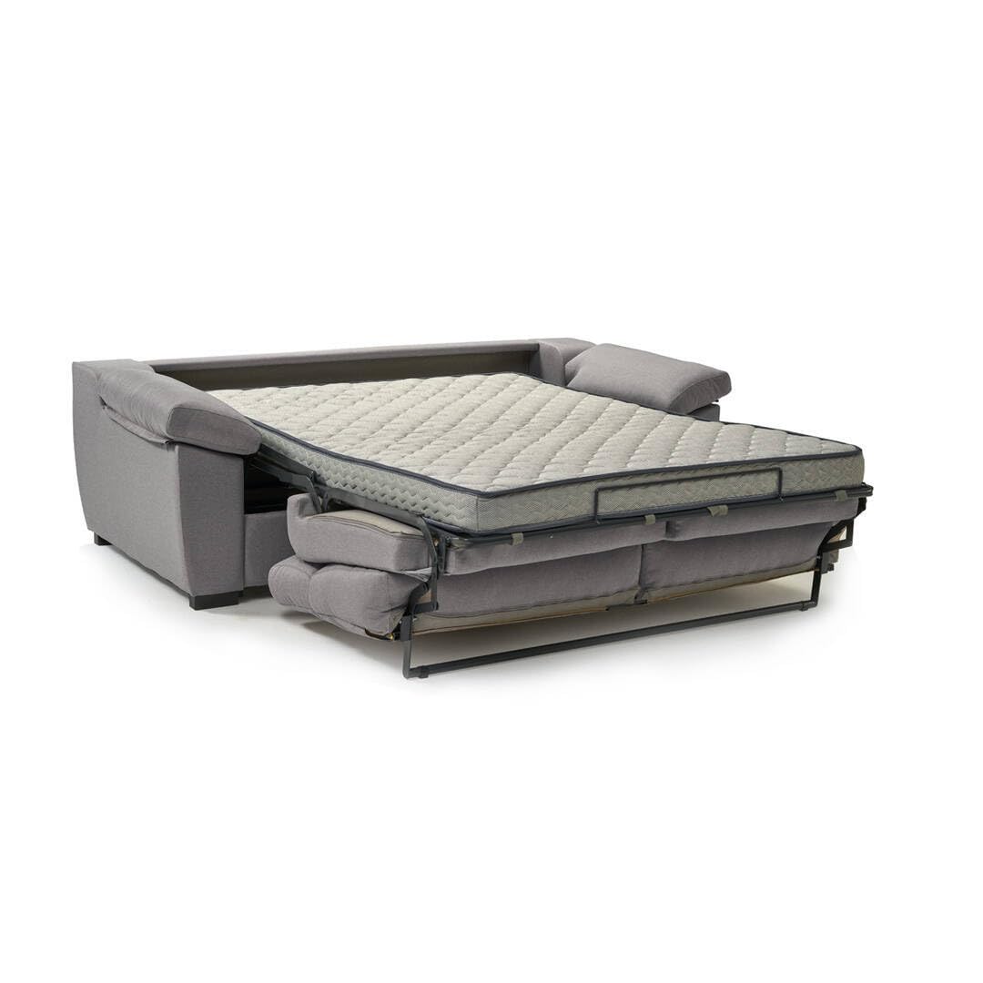 SHIITO | Sofá Cama de 3 Plazas | Modelo Italo - Apertura Italiana | Comodidad y Calidad para Ahorrar Espacio en tu hogar y Recibir a Tus Invitados con Estilo | En Gris - 198 x 95 x 100 cm