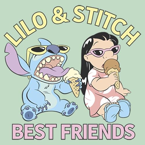 Disney Lilo & Stitch Best Friends Girl's Heather Crew Tee2