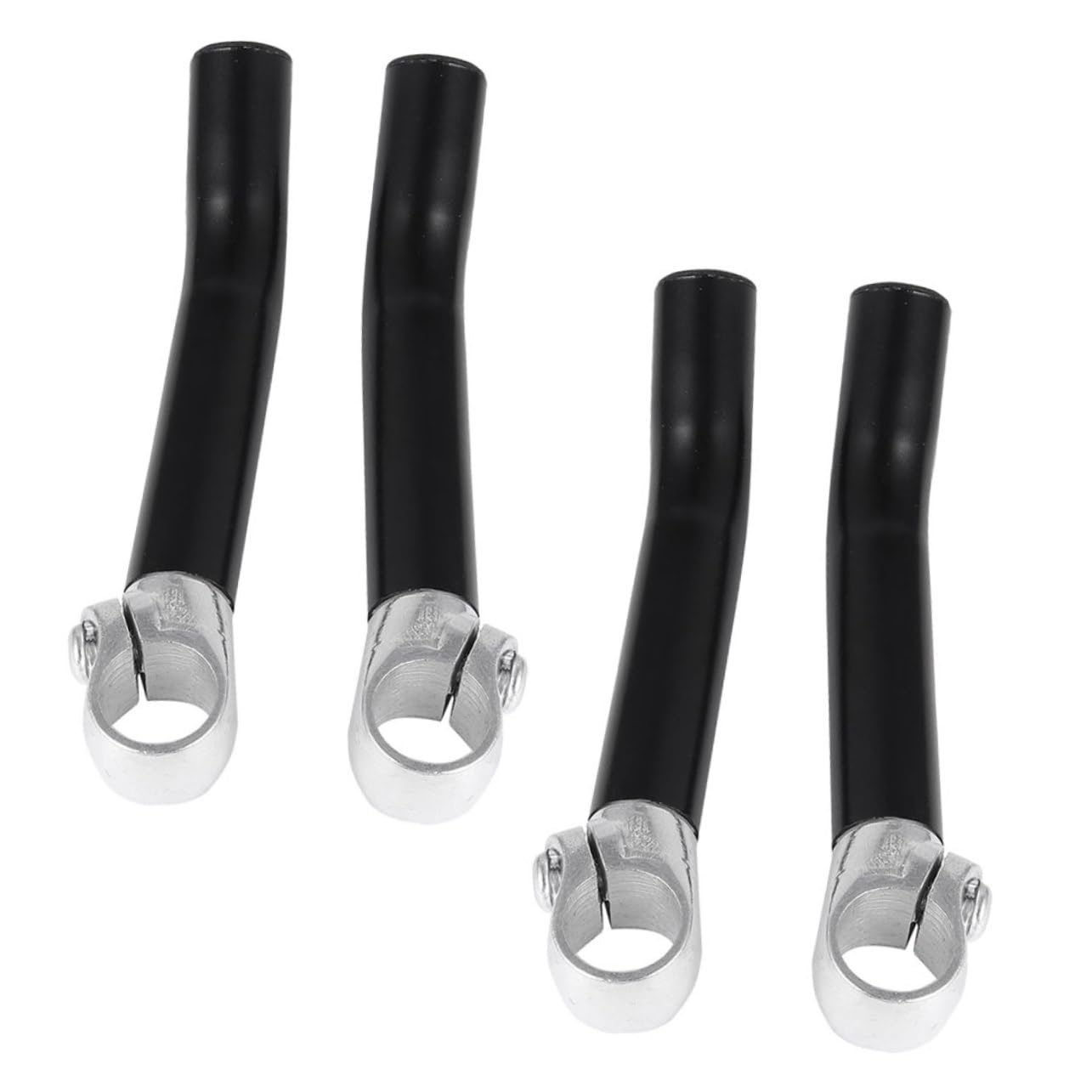 4 Embouts de Guidon de Vélo en Alliage D'aluminium Noir | Route et Vtt, Prise Antidérapante, Position de Conduite Plus Confortable