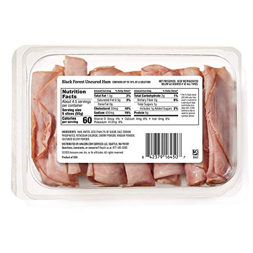 Fresh ASD197 Amazon Fresh Brand, Sliced Black Forest Uncured Ham thumb #2