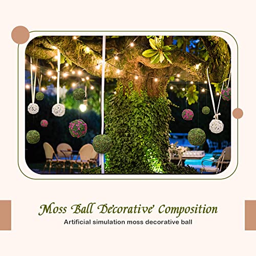 18 Pcs Moss Decorative Balls Wicker Rattan Cord Balls Set, Vase Bowl Filler Balls Hanging Balls For Christmas Centerpieces Home Tree Garden Wedding Party Coffee Table #TOP5