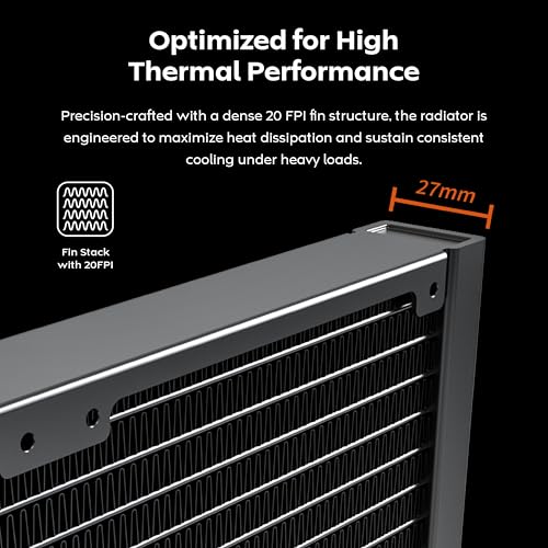Image of MONTECH LightFlow ARGB 360 CPU Liquid Cooler, 360mm AIO with Infinity Mirror Design, 3100RPM Pump, 3x120mm ARGB Fans, Intel & AMD Support (Black)