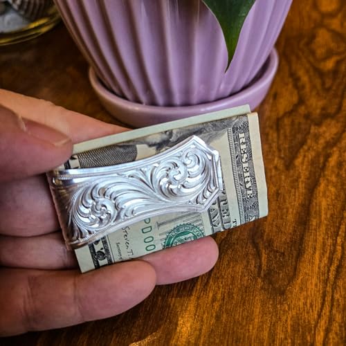 Image of Montana Silversmiths Made in the USA Western Lifestyle Money Clip (Trail Boss with Longhorn)