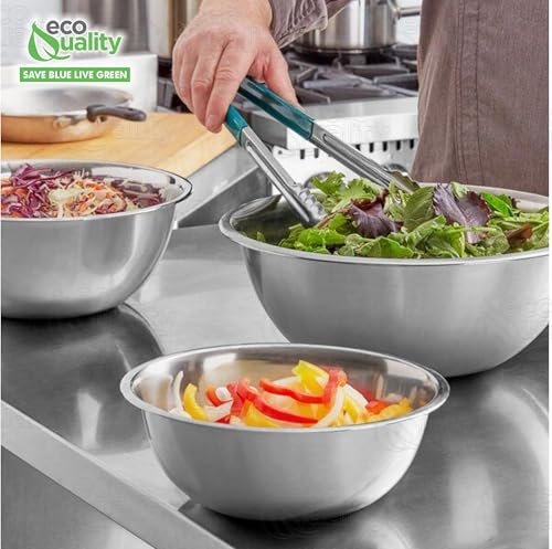 Set de 9 Tazones Grandes de Acero Inoxidable 8 Quart miniatura 5
