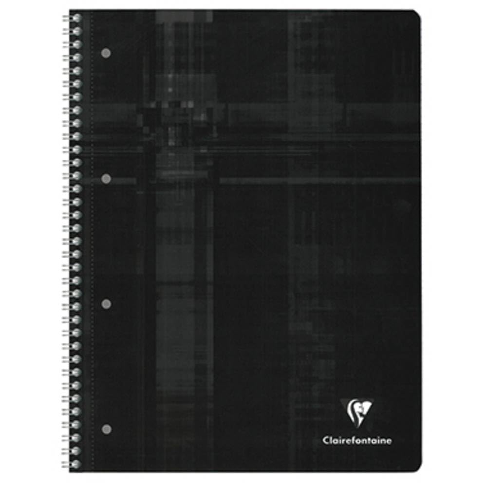 Clairefontaine 8256C A Perforated Spiral Notebook - A4+ 22.5x29.7 cm - 160 Detachable Ruled Pages - White Paper 90 g - Laminated Card Cover Random Colour