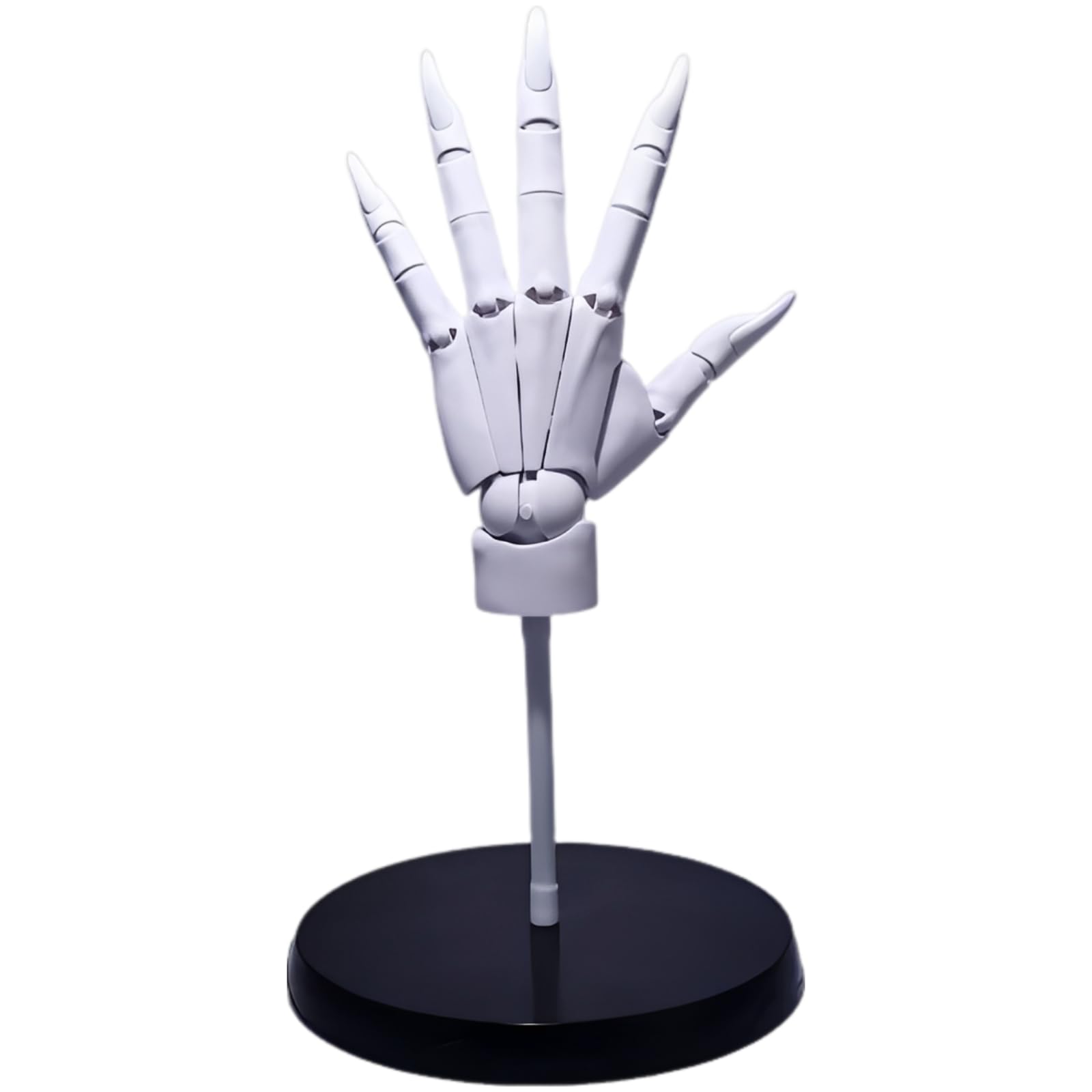 Mannequin de main gauche surdimensionné, mannequin d’artiste articulé en PVC blanc, doigts à joints réglables au rendu réaliste, pour dessin, croquis, étude, accessoires photo