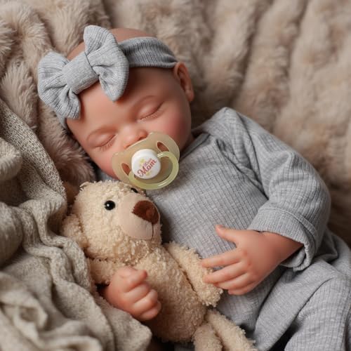 JIZHI Muñeca Reborn Niña Dormida de 17 Pulgadas – Bebé Reborn Realista con Cuerpo Completo de Vinilo, Ropa y Accesorios Incluidos – Regalo Ideal para Niñas a Partir de 3 Años
