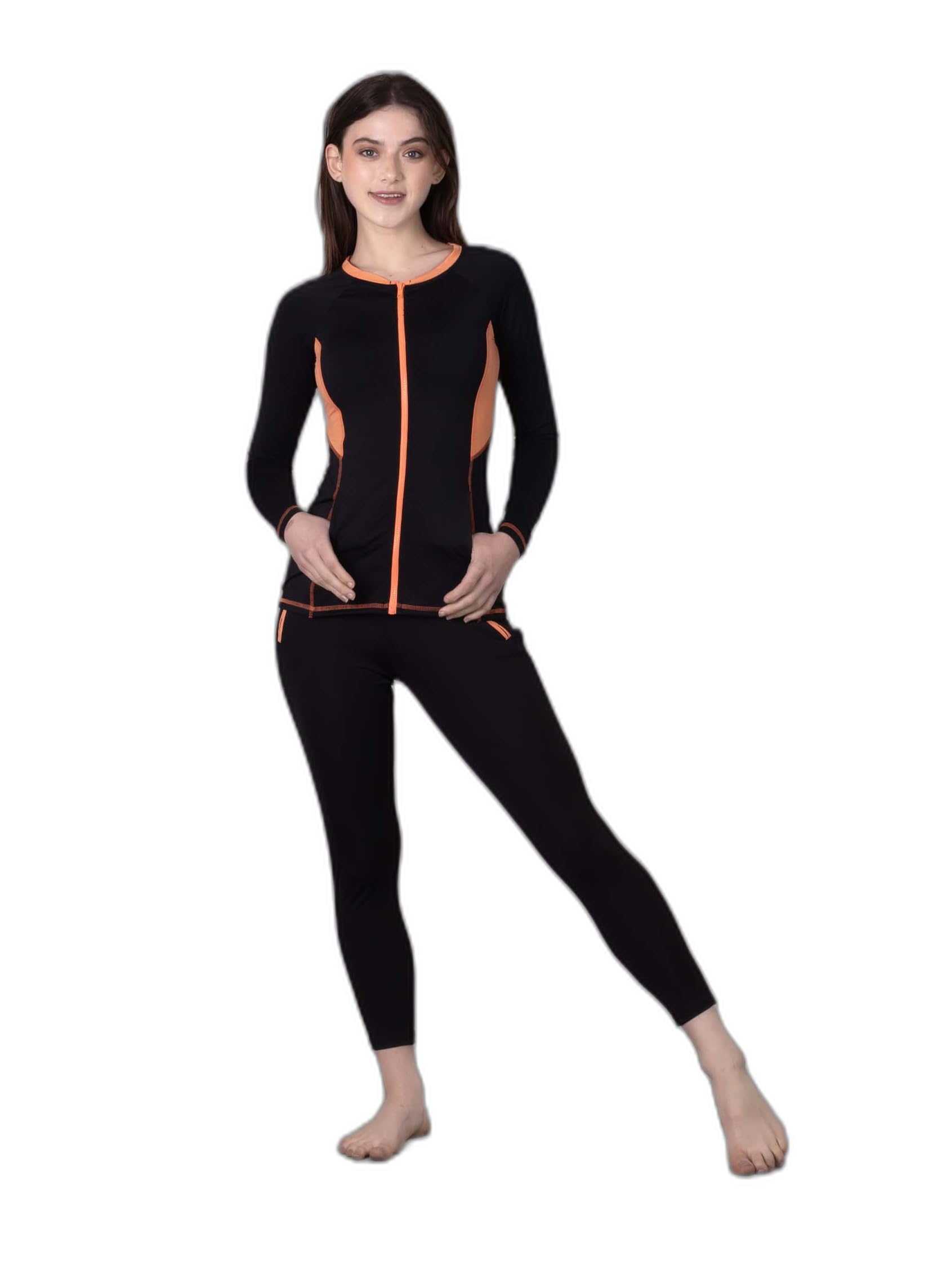 keepfit Longsleeves Zippered Rashguard 2-Piece Swimset for Women |Swimming Suit for Women-picture-44