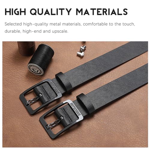 Men’s Leather Belt with Classic Buckle Fashion Waist Belts for Casual Wear Vintage Leathers Waists Belt2