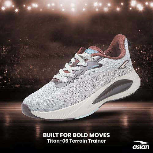 Image of ASIAN Titan-06 Men's Sports Shoes| Lightweight & Breathable Lace-Up Running Shoes | Stylish All-Day Comfort Trainers for Gym, Walking, Casual