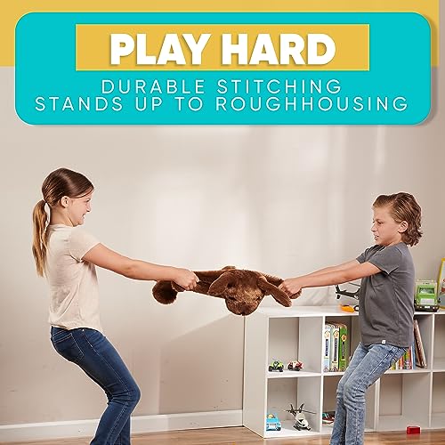 Image of FRIENDLY CUDDLE Weighted Lap Blanket for Kids & Adults - Kids Weighted Blanket - ASD, Sensory Processing Weighted Stuffed Animals Dog Toy - Microwavable Weighted Lap Pad for Kids, 5 Lbs