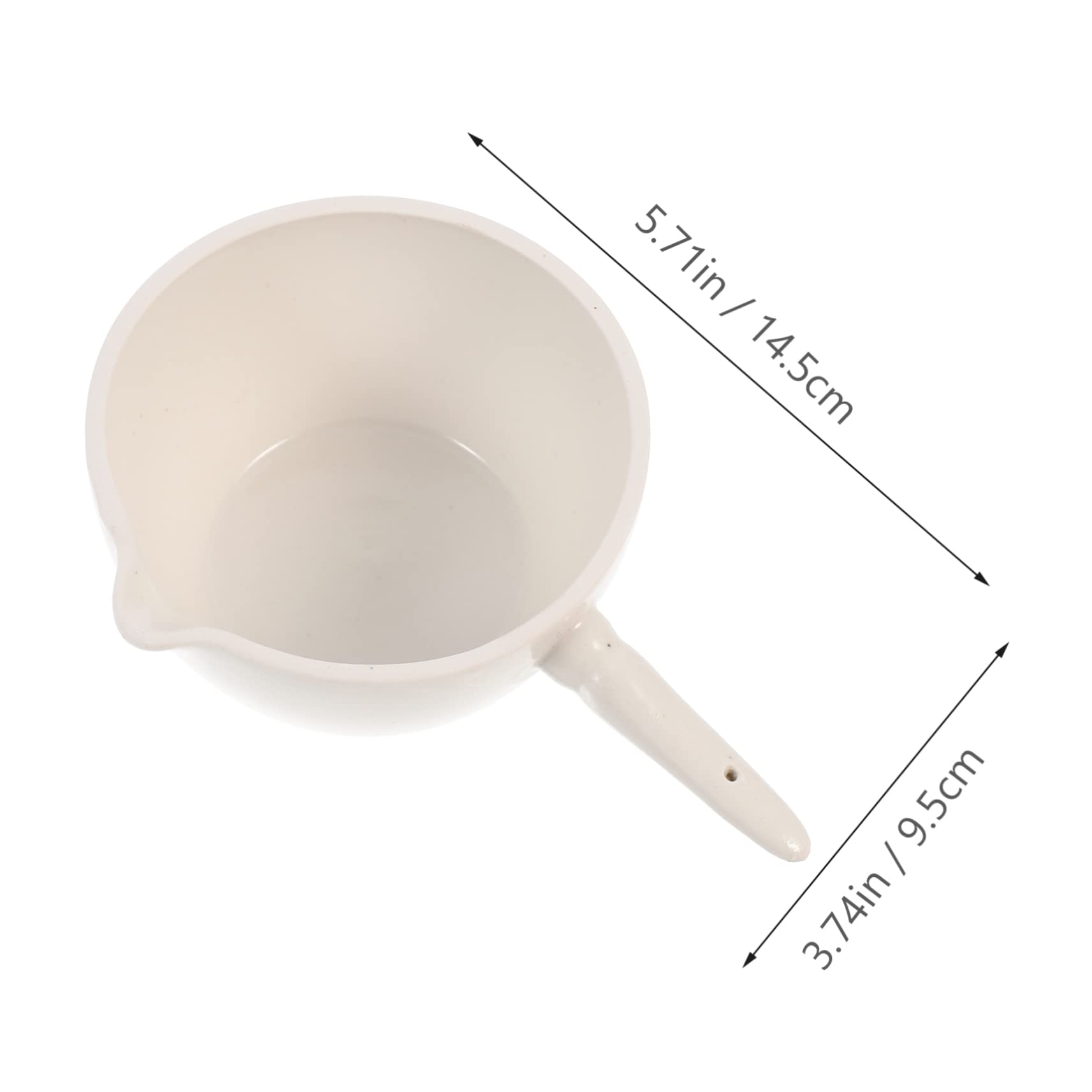 FUNOMOCYA 1pc Flat Bottom Evaporating Dish Lab Evaporating Laboratory Evaporating Bowl Laboratory Evaporating Dish Home Evaporating Container Evaporating Dish with Handle White Ceramics