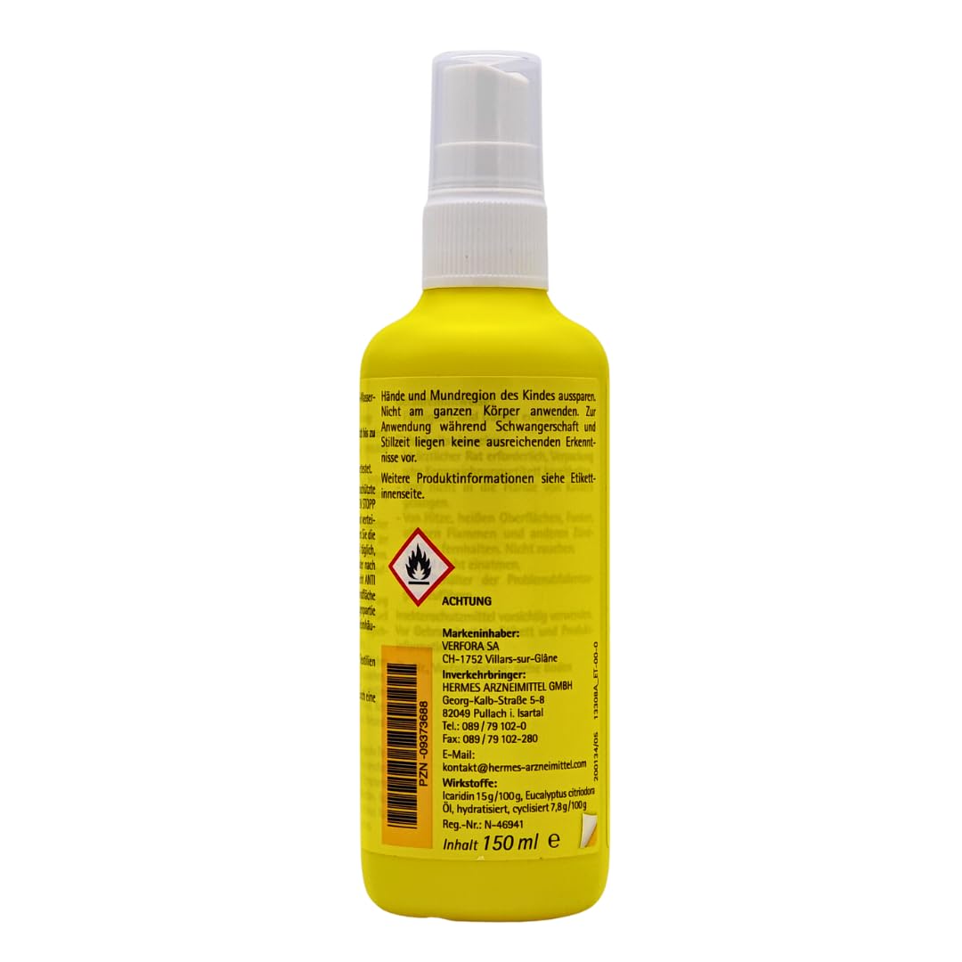 Anti Brumm Zecken Stopp Pumpspray 1x 150 ml I Schutz vor Zecken I Zeckenspray I Icaridin I Für Erwachsene und Kinder ab 2 Jahren I Insekten-Repellent I Spar-Set plus Pharma Perle give-away