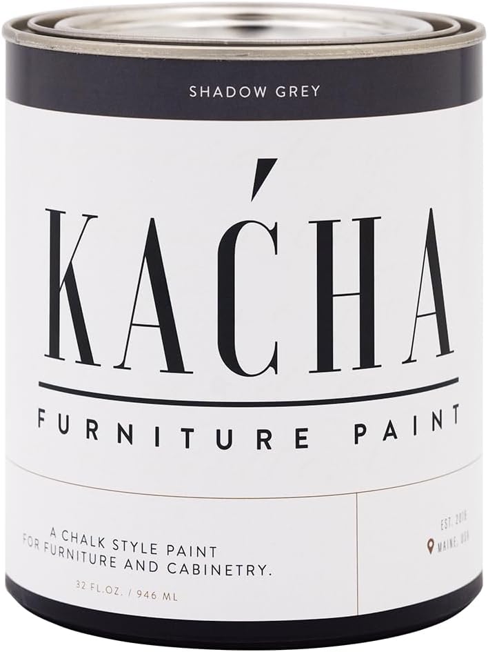 Kacha Furniture Paint | Off White Style Paint for Furniture, Cabinets, and Crafts | Quart - 32 oz | Belgrade | Low VOC | Matte | (Topcoat Required)