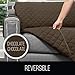Sofa Shield Chaise Slip Cover with Patented Strap, Cushion Protector, US Designed Reversible Stain and Dog Tear Resistant Slipcover, 102x34 inch Seat, Washable Covers for Dogs Pets, Chocolate
