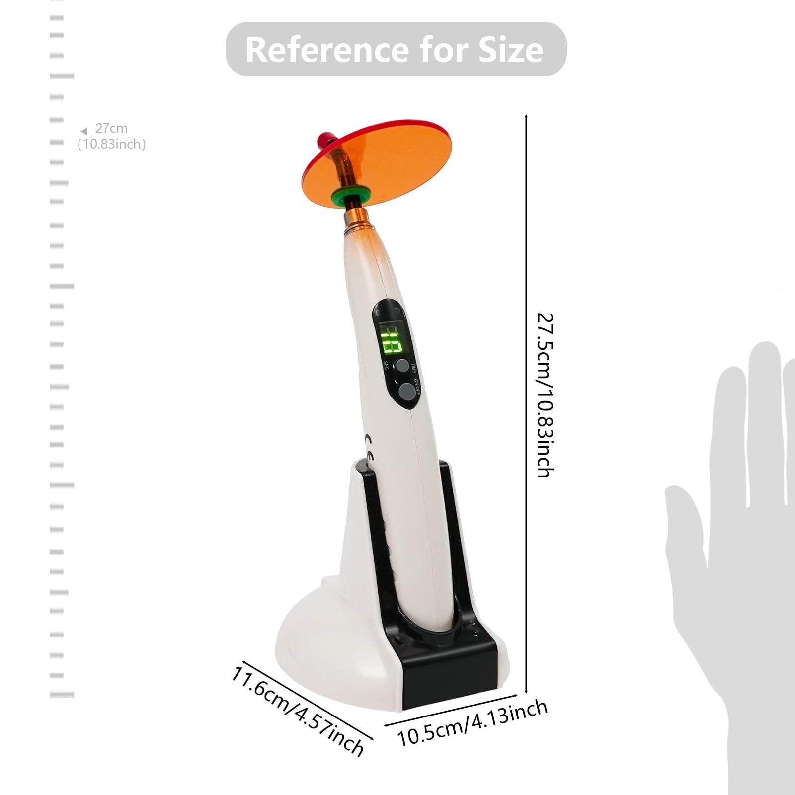 Lampe Dentaire LED 5W 1400mW/cm² 420-480nm Rechargeable Blanc
