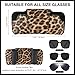 GELVTIC Car Sunglasses Holder for Car Visor Vegan Leather Auto Eyeglass Case with Clip Automotive Interior Visor Accessories (SH08-Leopard)