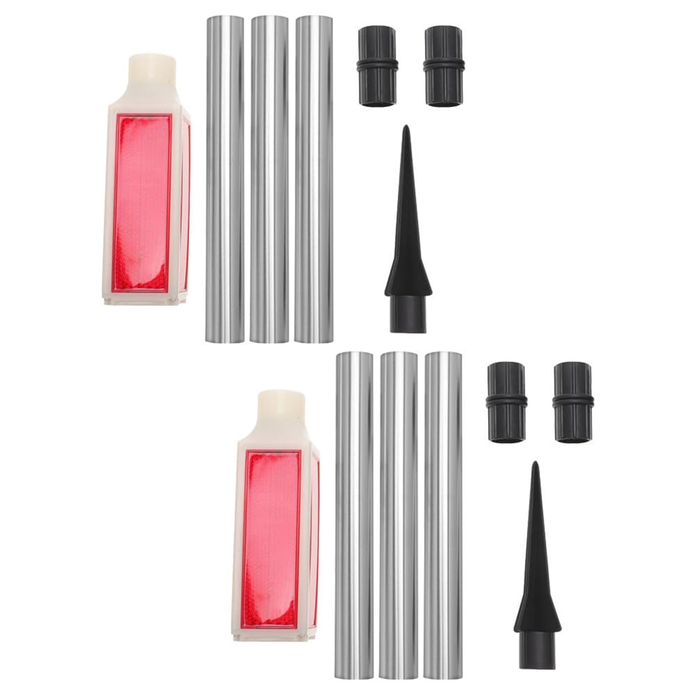 UDSKNV[KSL Solar Roadblock Lights Waterproof Driveway Markers Reflective Stake Warning Safety Signals