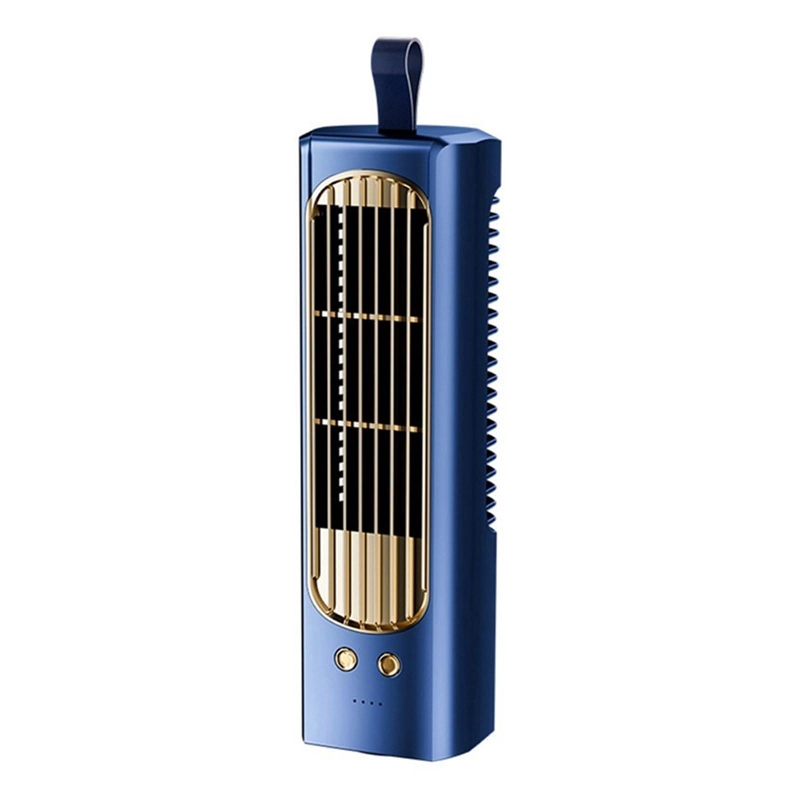 Portable Air Conditioner Cooling Fan, Blue Tower Fan Bladeless 90 degree Oscillating Quiet Portable