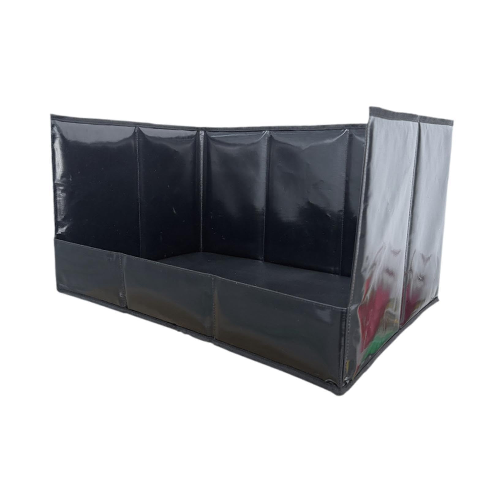LOVIVER Foldable Dog Litter Box Potty Dog Pee Pad Holder with High Walls for Puppy Pets Patio, Black S