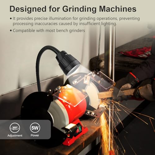 SCOTTCHEN Bench Grinder Lamp 5W LED Light,Work light for bench grinders,bench Grinder lighting fixture-1 Pack