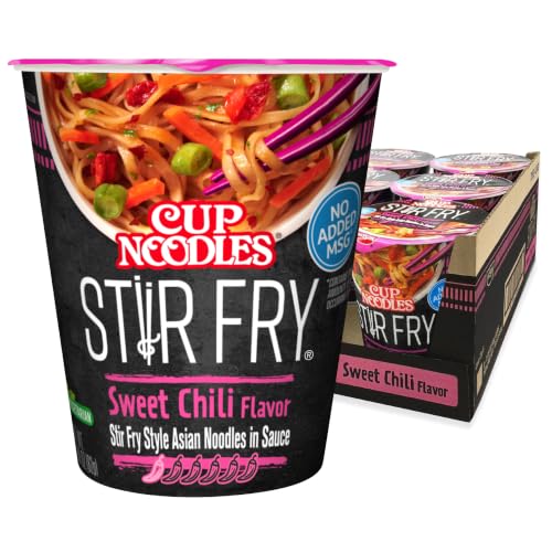 Nissin Cup Stir Fry Noodles, Sweet Chili, 6 microwave cups