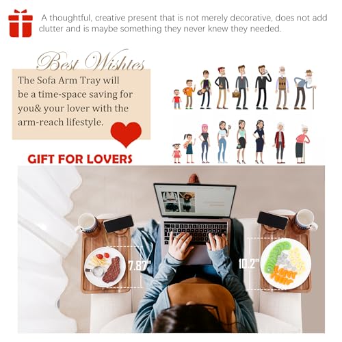 image for Nnewvante Couch Cup Holder Tray, 3 in 1 Large 15.36