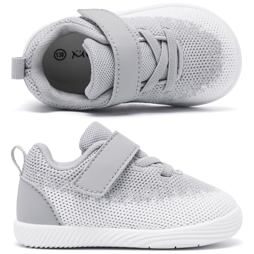 Image of MORENDL Toddler Sneakers Baby Boys & Girls Barefoot Shoes Lightweight Breathable Walking Running Tennis Athletic Sport Shoes