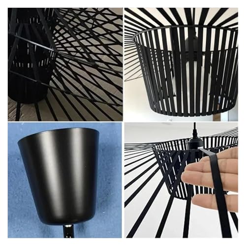 Lustre suspendu à rayures nordiques pour salon et cuisine moderne - 3