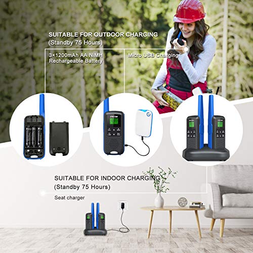 Walkie Talkies - Gocom G600 Frs Two Way Radio For Adults 2W Long Range Walkie Talkie Rechargeable, Vox Scan, Noaa & Weather Alerts, Led Lamplight 2 Pack Hand Held Radios #TOP5