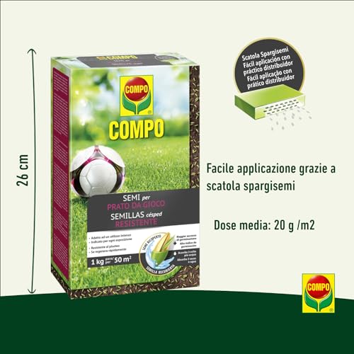 Semillas de césped resistente de crecimiento rápido COMPO envase doble de 1 kg 4
