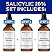 MedPeel Salicylic Acid 20% Essential Peel Kit, Includes Peel, Prep, Neutralizer, Medium Strength Professional Grade Chemical Face Peel for all Skin Tones, 1oz/30ml (Kit of 3)