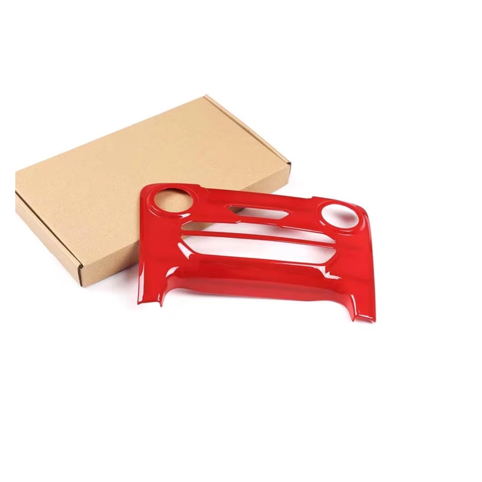 Car Interior Moulding Trim for Ranger for Wildtrak 2015-2022 ABS Car Central Control Air Conditioning Mode Button Frame Decoration Sticker(Red)