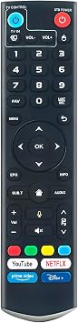 VINABTY V3 Pro Replace Remote Control Fit for vSeeBox V5 Pro, V3 Plus, V3 Pro, V2 Pro, V1 Pro, V1 Max, Elite Stereo System TV