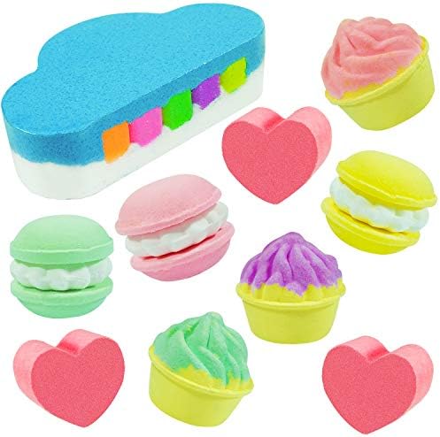 SCENTORINI Bath Bombs for Kids, Organic Bubble Bath Frizzier, Rainbow Bath Bombs for Kids, Women, Gift Set for Valentine's Day, Mother's Day, Children's Day, Christmas