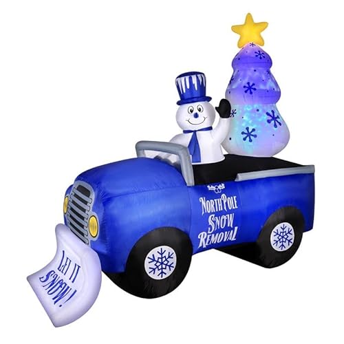 Occasions Snowman In Snow Truck 7.75 Ft. Inflatable