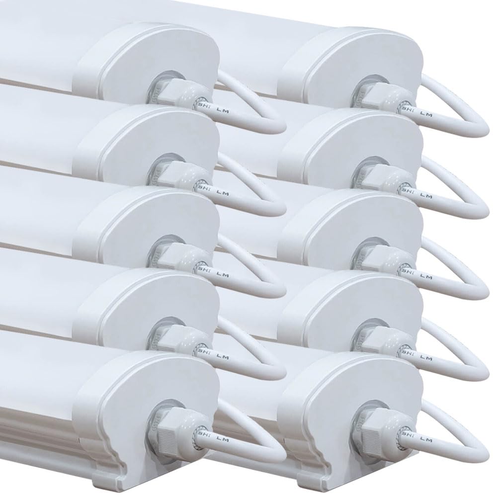 Europalamp - Barra de luz LED de 150 cm y 9000 lm, impermeable (6000 K, blanco frío, 10)