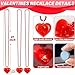 Valentines Day Necklace Decor, 1PCS Light up Valentines Heart Necklace, 3D Red Heart Necklace, Glow LED Valentines Day Light up Necklace Decor, Valentines Family Party Favor Classroom Exchange Gifts