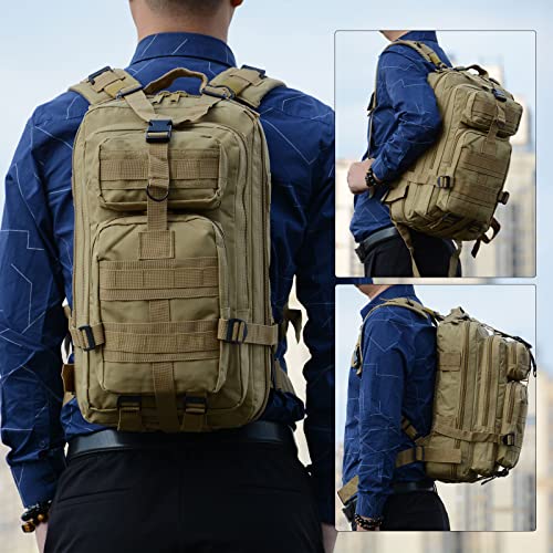 Long Keeper 30L Military Tactical Backpack Mens Hiking Camping School Travel Molle Backpack Waterproof Small Army Rucksack for Men Women Outdoor - Image 3