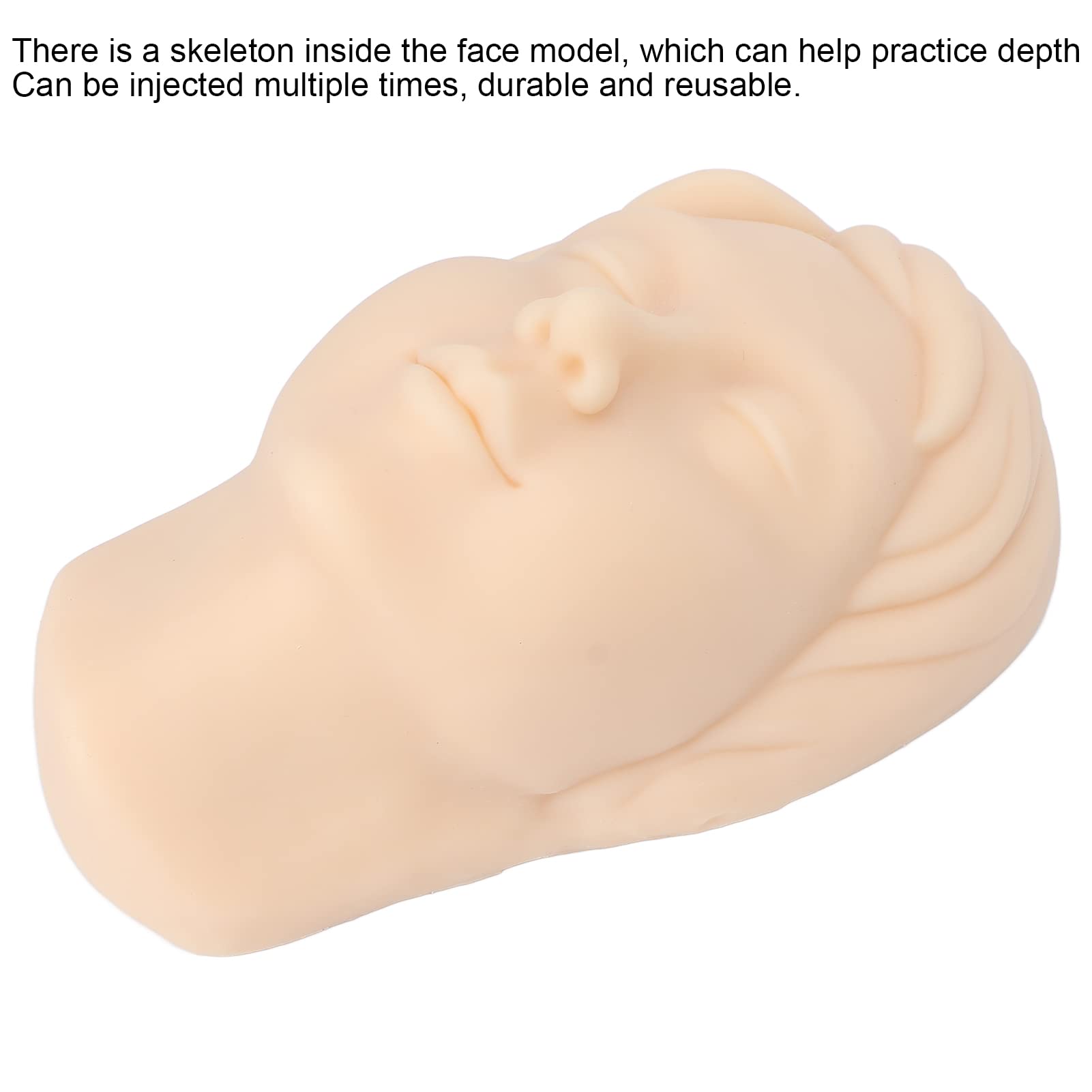 Cabeza De Maniquí,Modelo De Cabeza De Silicona,Maniquí De Silicona Con Bolígrafo De Regla,Simulación Suave Reutilizable Para Práctica De Peluquería De Tatuaje De Cejas