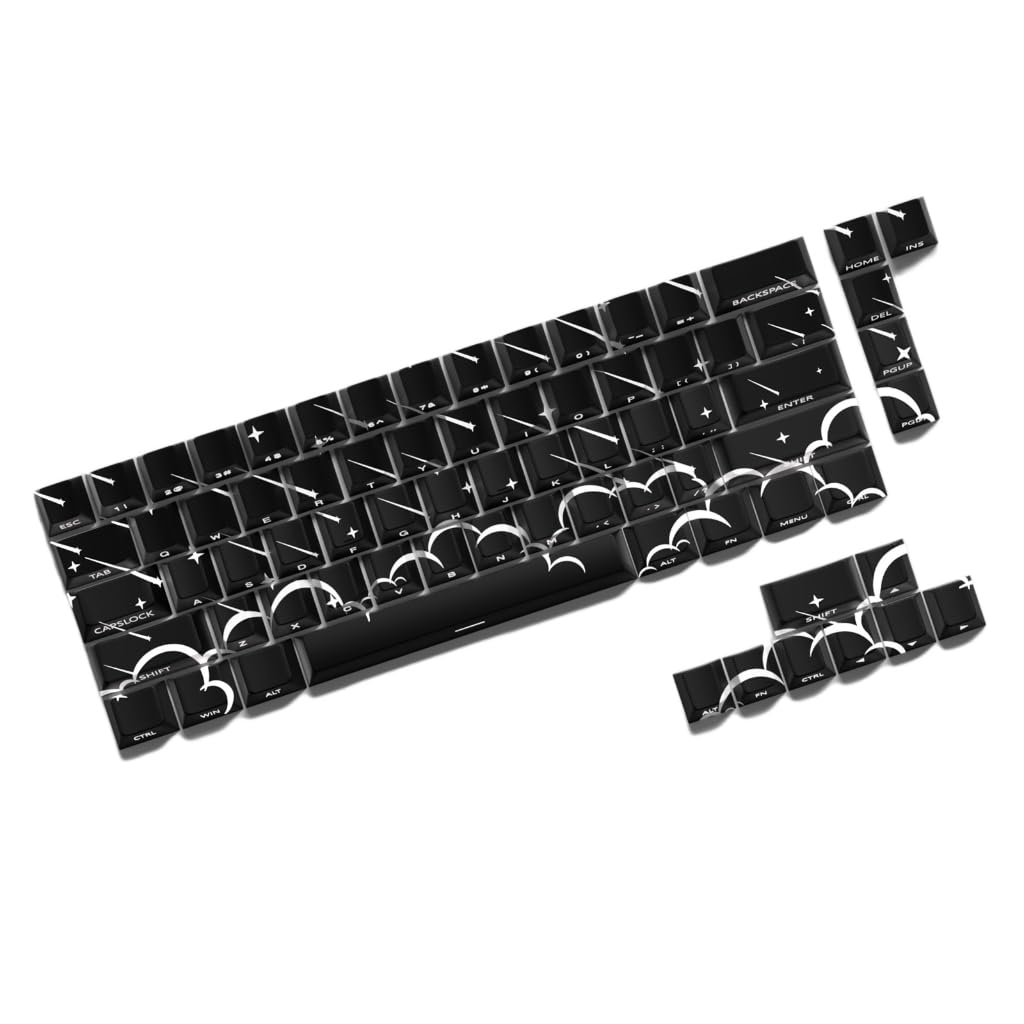 Tastiere meccaniche Keycap Set Illuminazione Lato Stampa Star Rain Theme 74 Keycaps