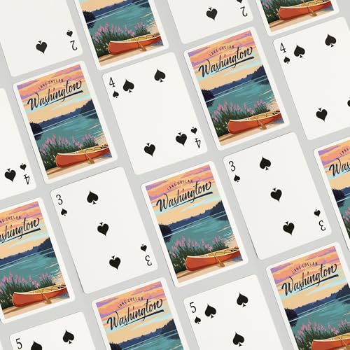 Lantern Press Naipes Poker Lake Chelan, 52 Cartas miniatura 4
