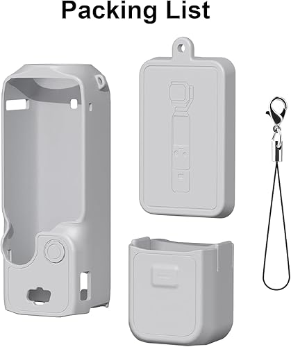 Miniatura 7 de Funda protectora de silicona para DJI Osmo Pocket 3 Funda protectora de silicona Gimbal de mano Accesorios para cámara de acción (gris)