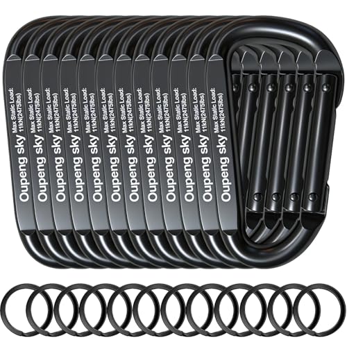 Image of Carabiner Clip, 3 inch Iron Heavy Duty Carabiners 855lbs-11KN /2475lbs for Hammocks, Camping Accessories,Hiking,Keychains,Outdoors and Gym etc,D Shaped Spring Hook Small Carabiners for Dog Leash,Harness.