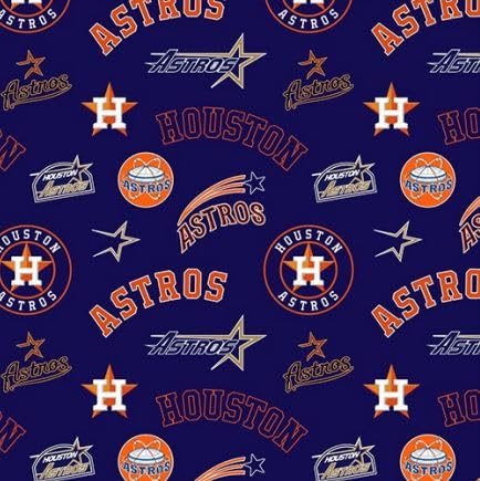 cotton houston astros cooperstown mlb baseball sports team 443434 wide cotton fabric print by the yard navy