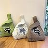 TYNXK Knotentasche FüR Das Handgelenk Knoten-Handgelenktasche, Katzen-Strickhandtasche, lässige handgemachte Strick-Einkaufstaschen, große Kapazität, Mädchen-Tragetaschen for Frauen(Beige) #1