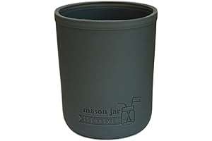 Wide Mouth Mason Jar Sleeves, Charcoal Gray Set of 2