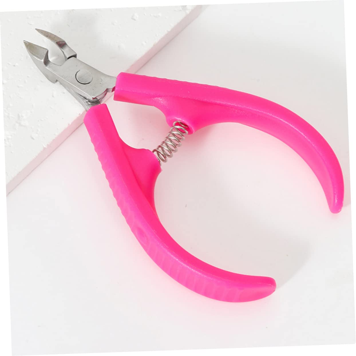 2Pcs Stainless Steel Cuticle Nippers with Handles Professional Manicure Tool for Dead Skin and Nail Edge Trimming and Lightweight Nail Cuticle Scissors for Home and Salon Use