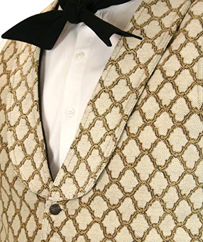 Historical Emporium Men's Tapestry Formal Suit Vest, Victorian Edwardian Tuxedo Dress Mansfield Waistcoat2